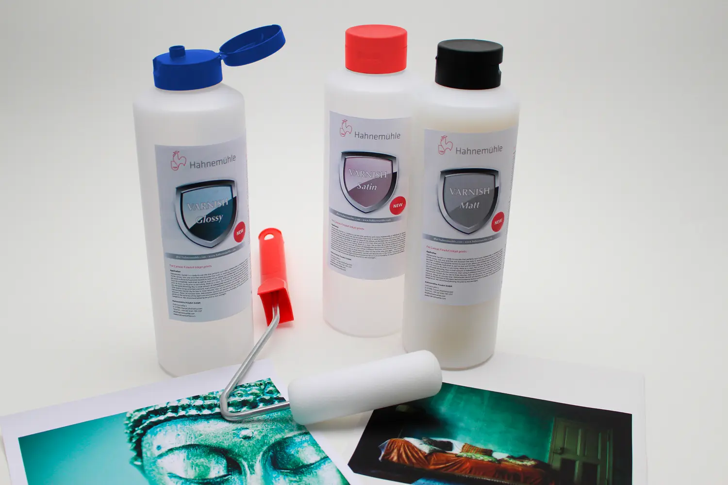 vinyl coating, varnish, glossy, paint roller, bottle cap