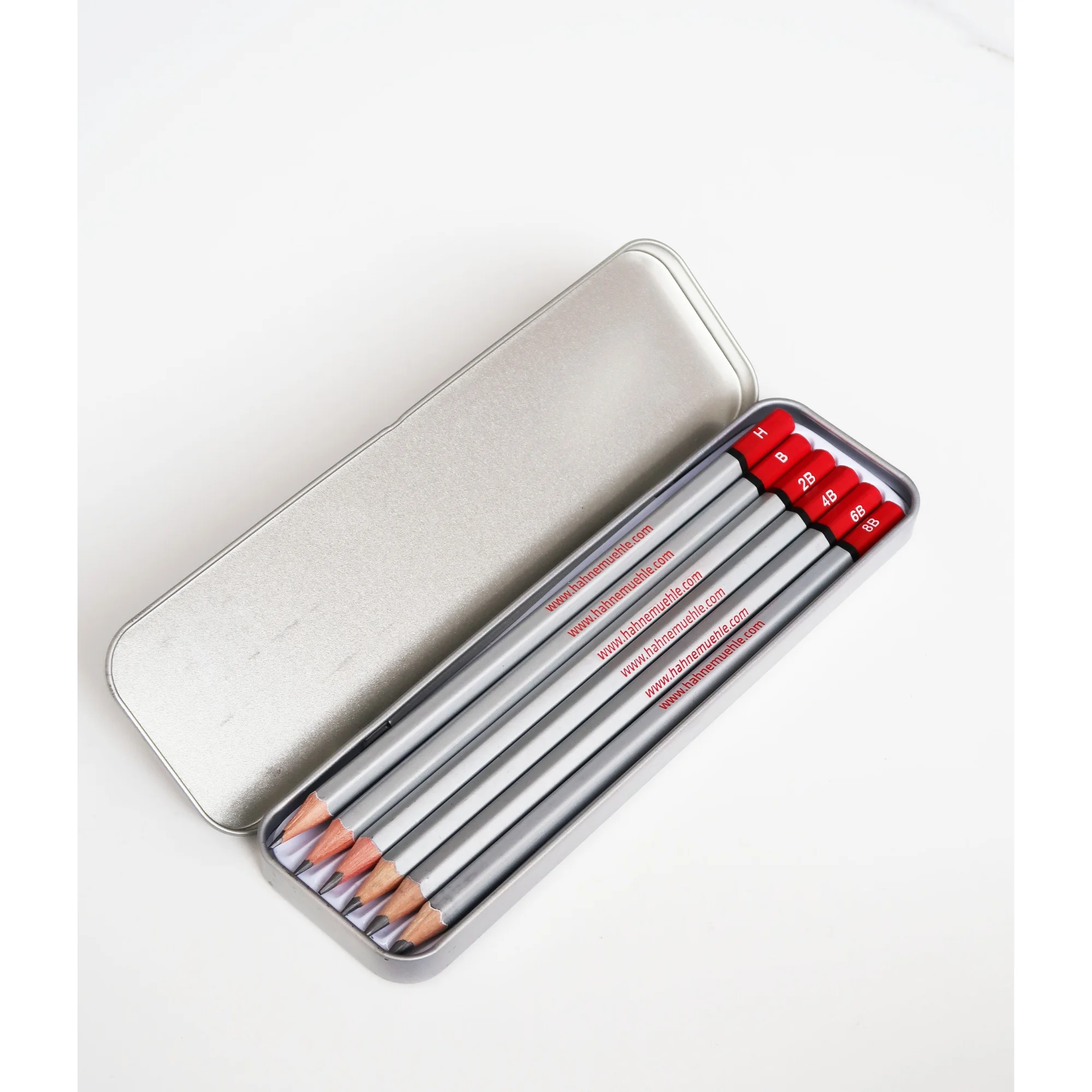 pencils, colored pencils, metal tin, drawing set, HB to 8B pencils