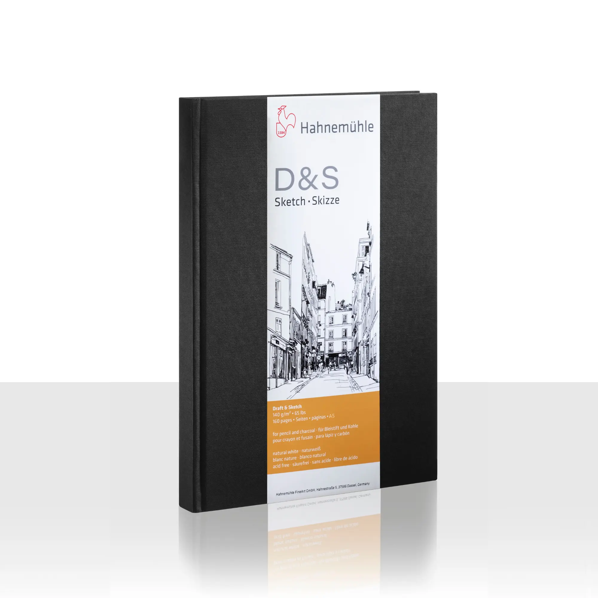 sketchbook, D&S, notebook, art paper, black cover