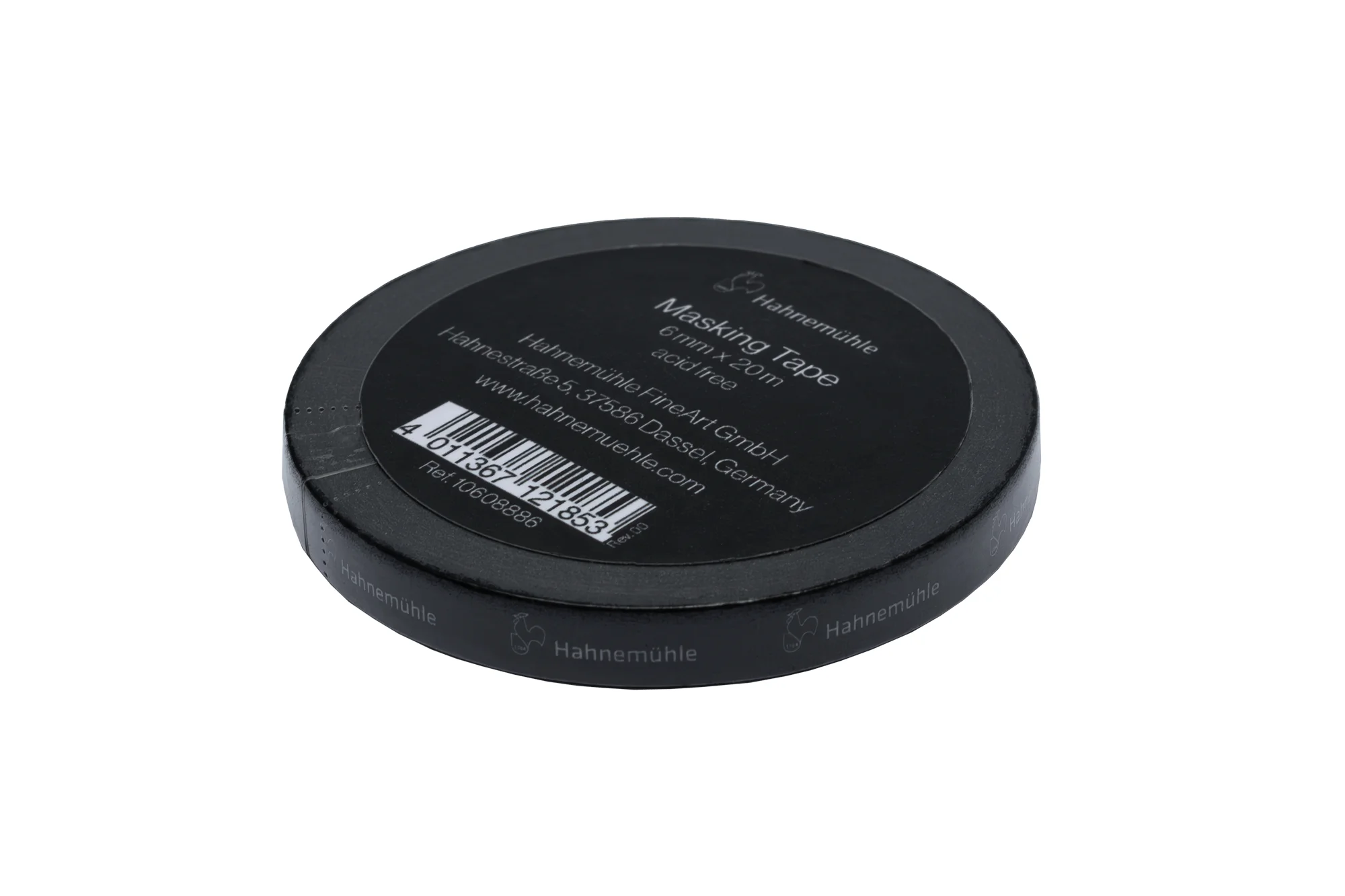 masking tape, black tape, round dispenser, adhesive tape, hall label