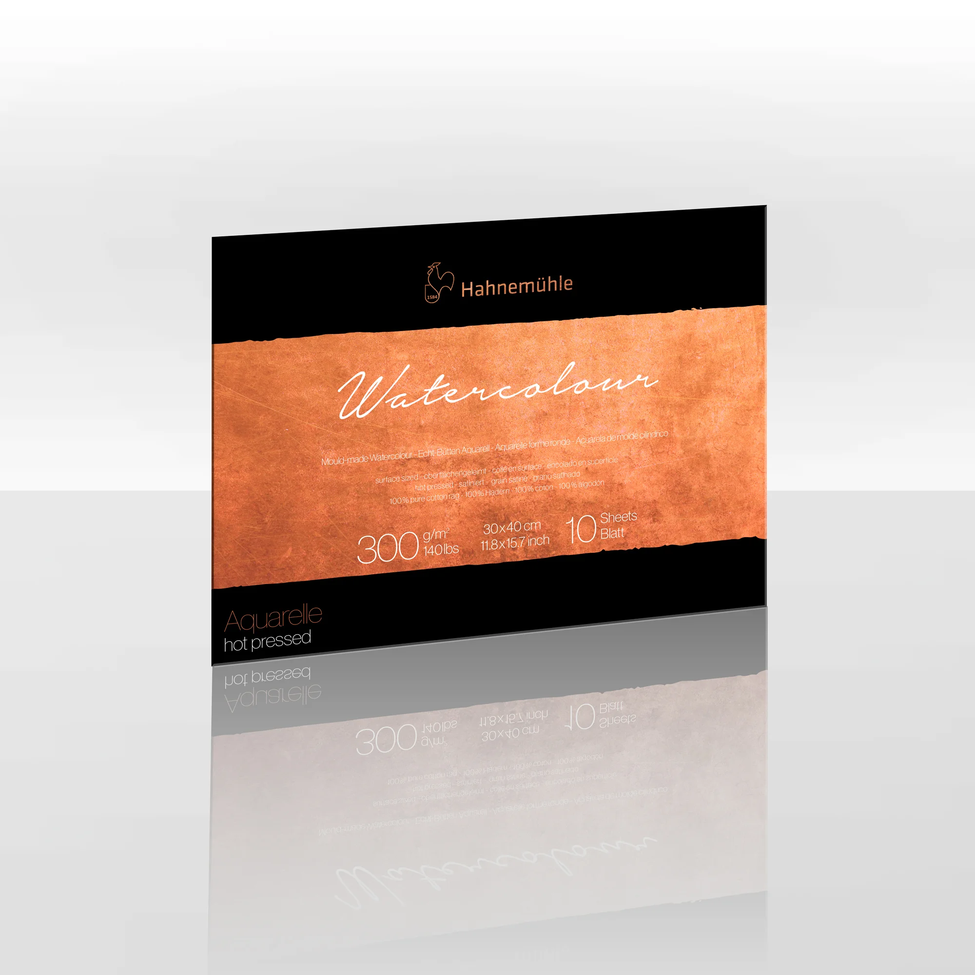 watercolor paper, notebook sheet, aquarelle, hot pressed, orange paper