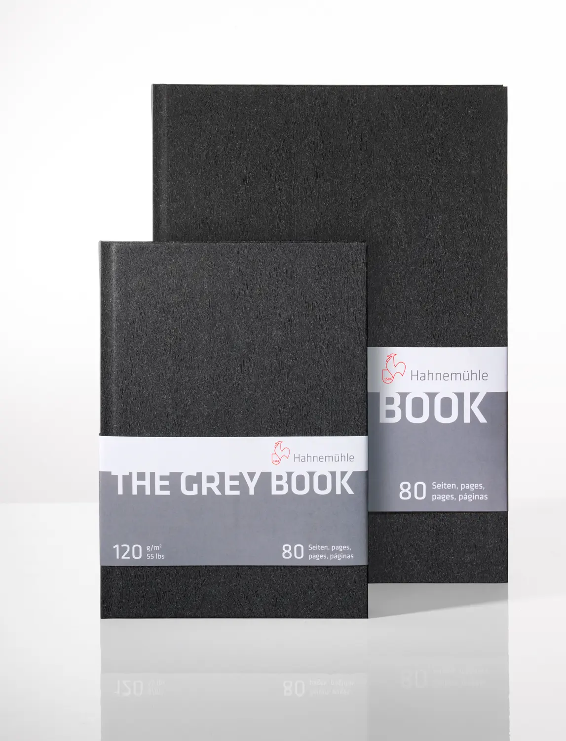 black notebook, the grey book, hardcover, A5 notebook, two-pack