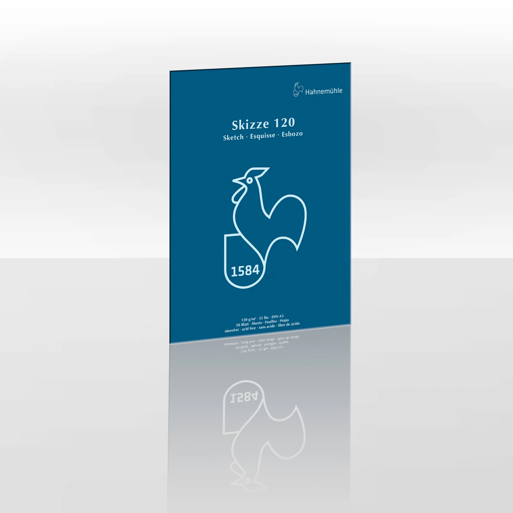 poster, blue poster, rooster graphic, sketch art, DIN A3