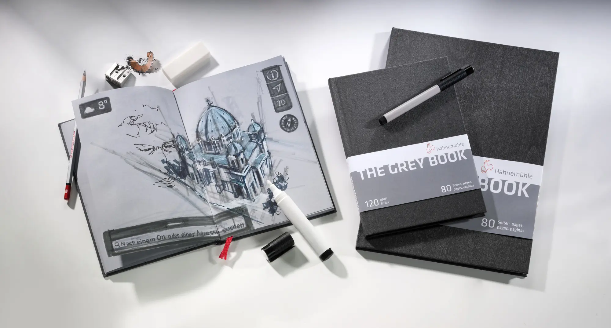 sketchbook, notebook, gray, pencil, eraser