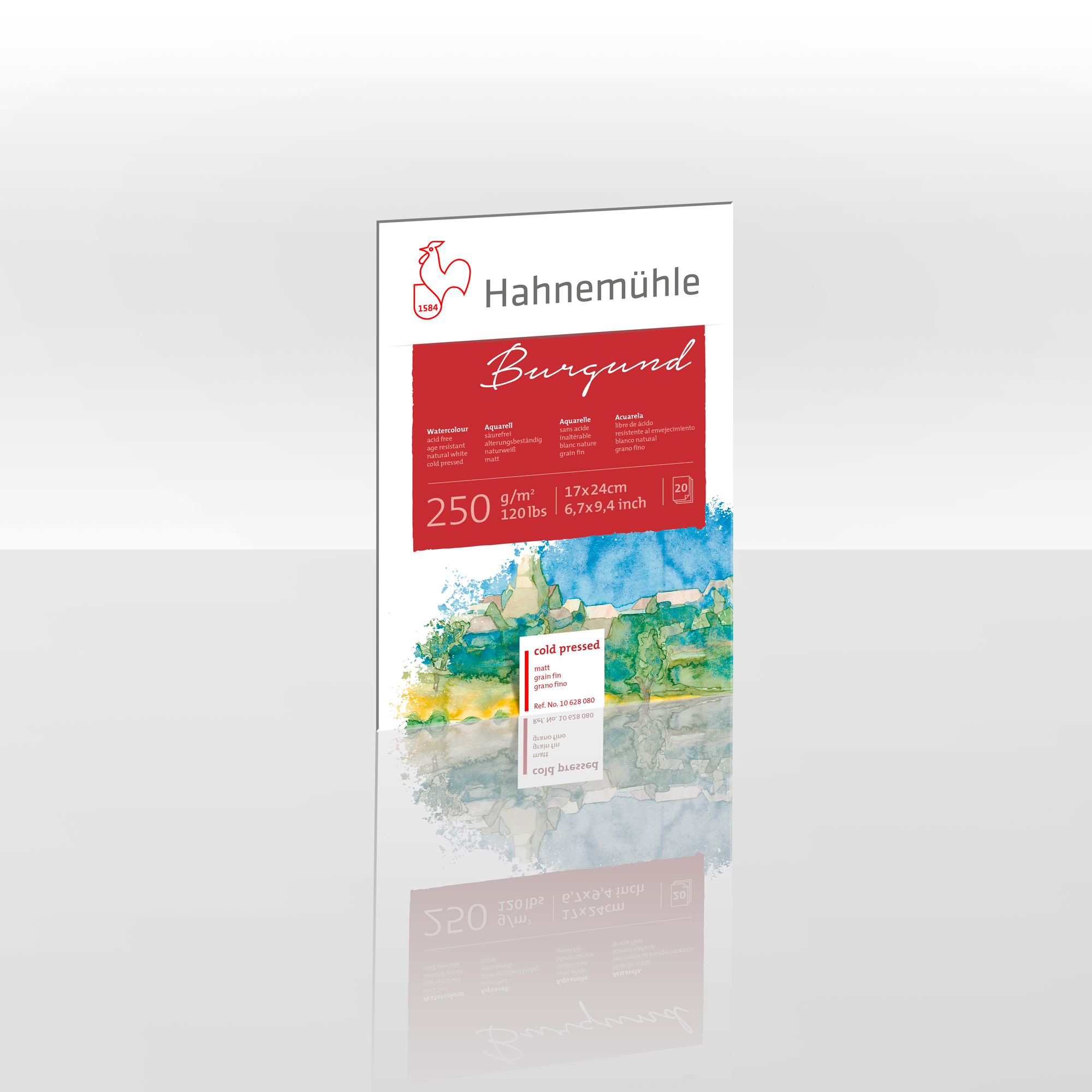 CARNET AQUARELLE 200GR 14x14 CARRE HAHNEMULE