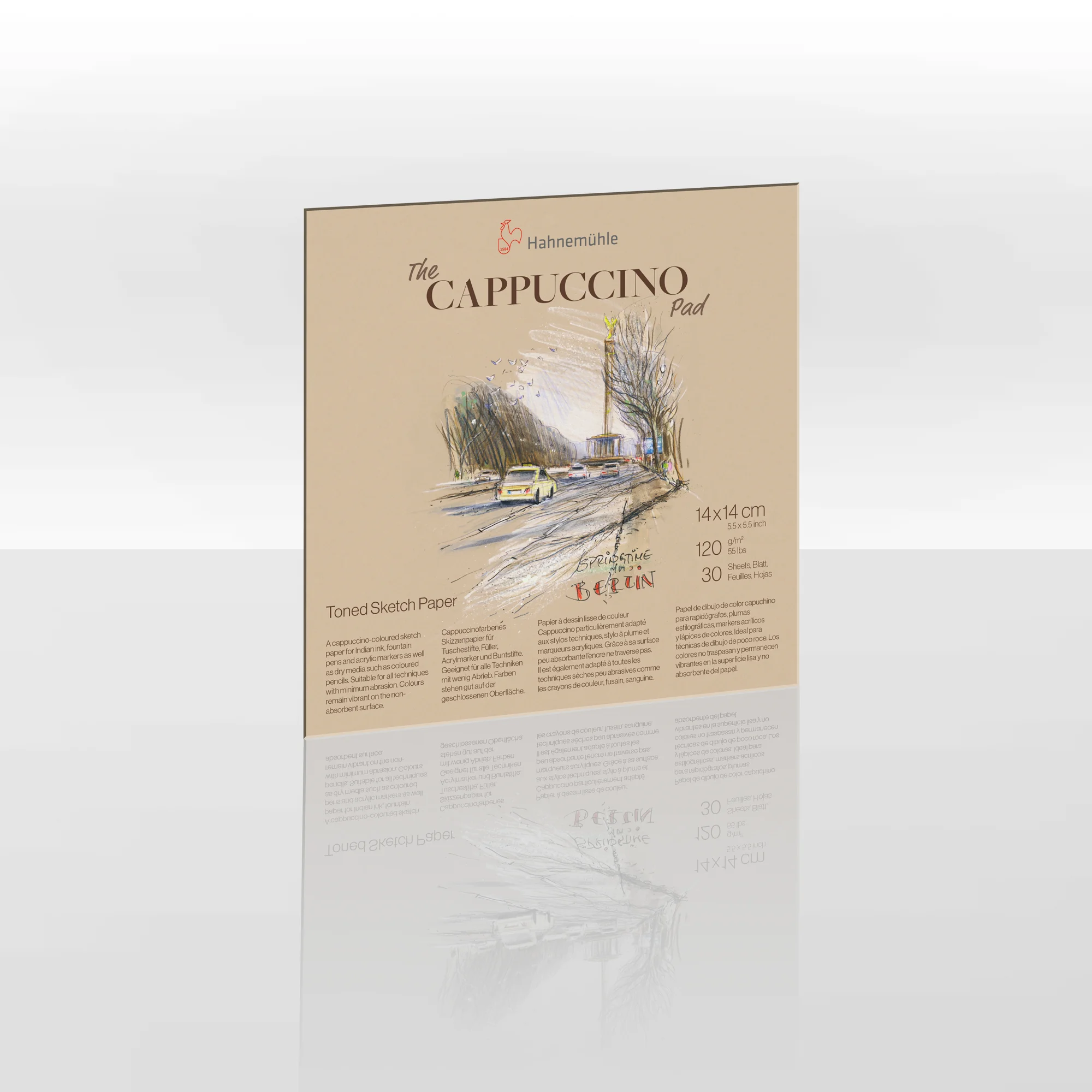 sketch paper, toned paper, art pad, cappuccino, packaging design