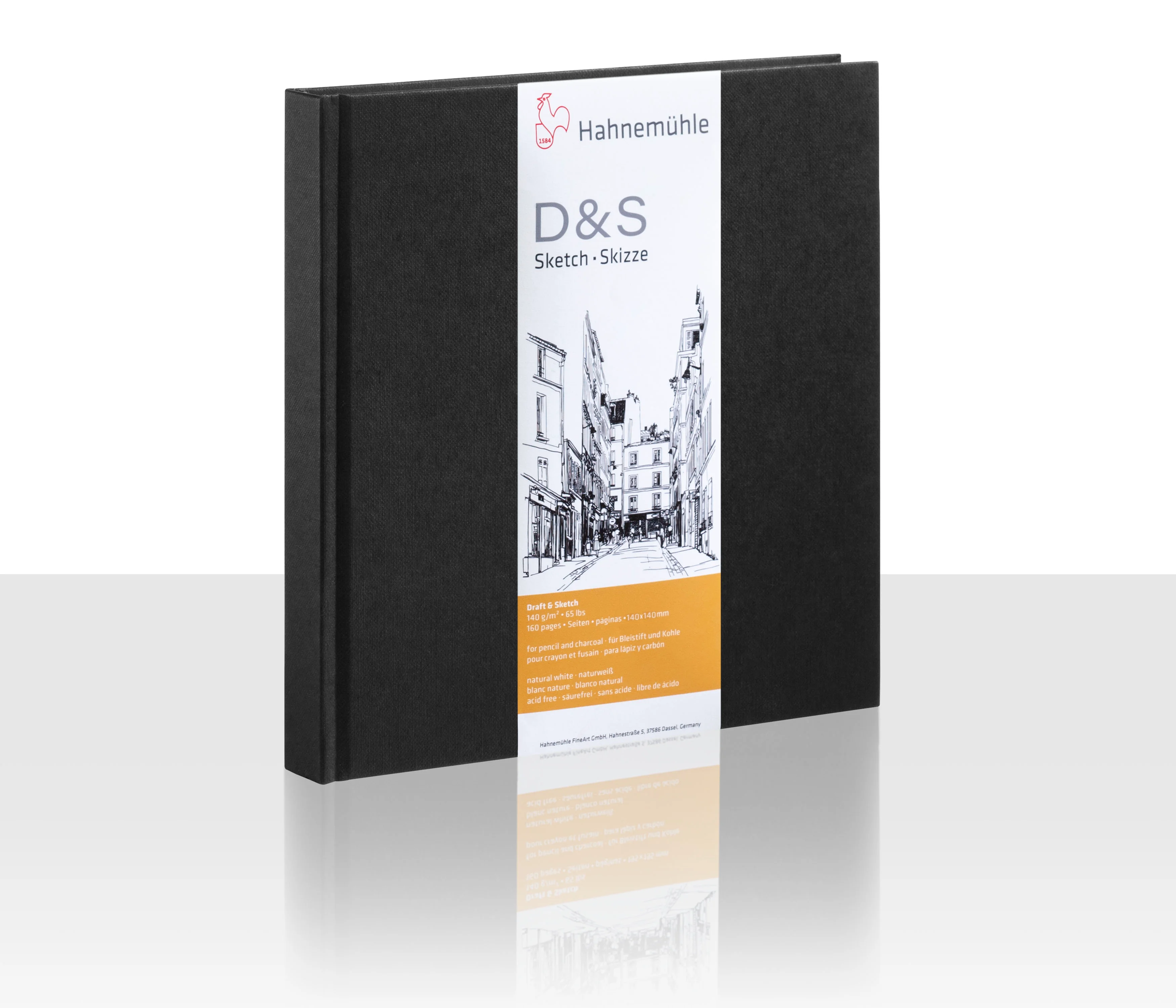 sketchbook, D&S, drawing pad, black cover, studio