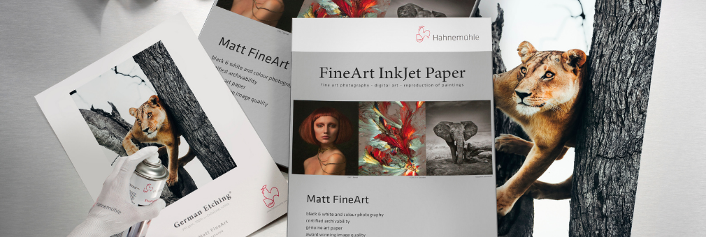 Matt FineArt textured as printed sample sheet and pack