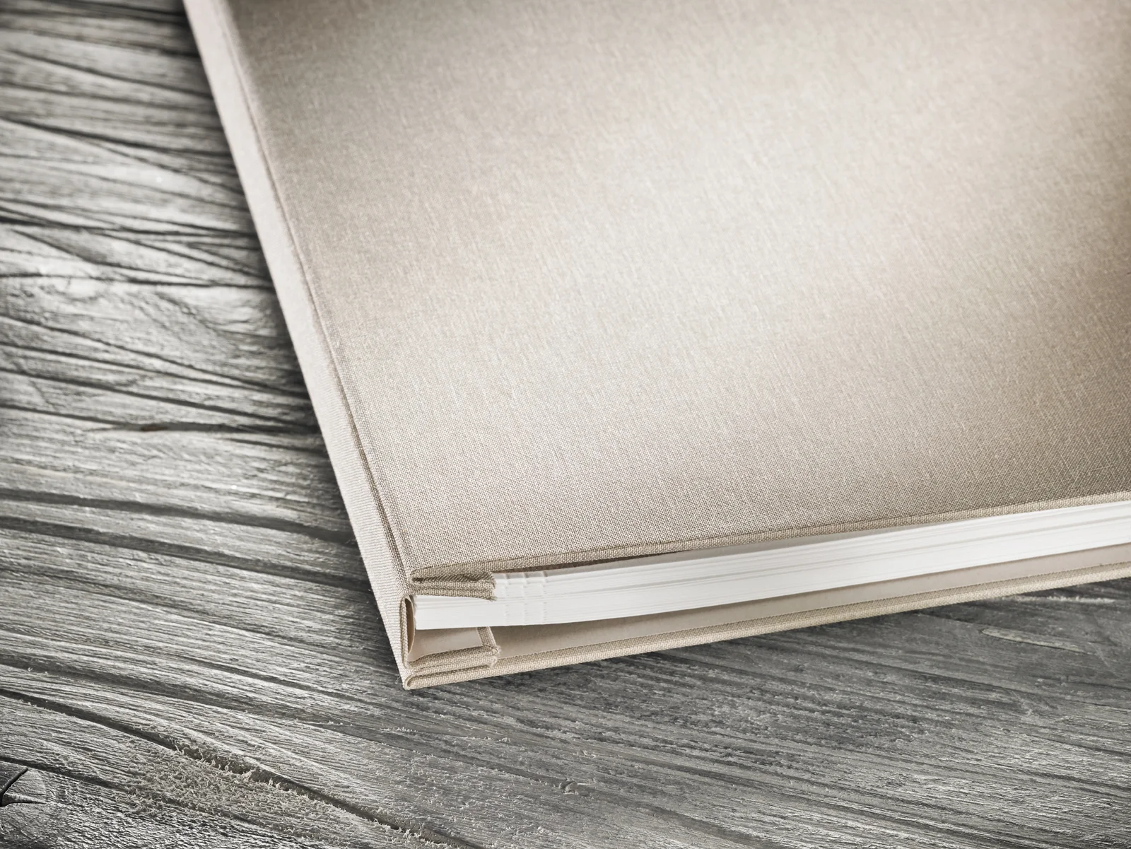 album, photo book, beige, linen, hardcover