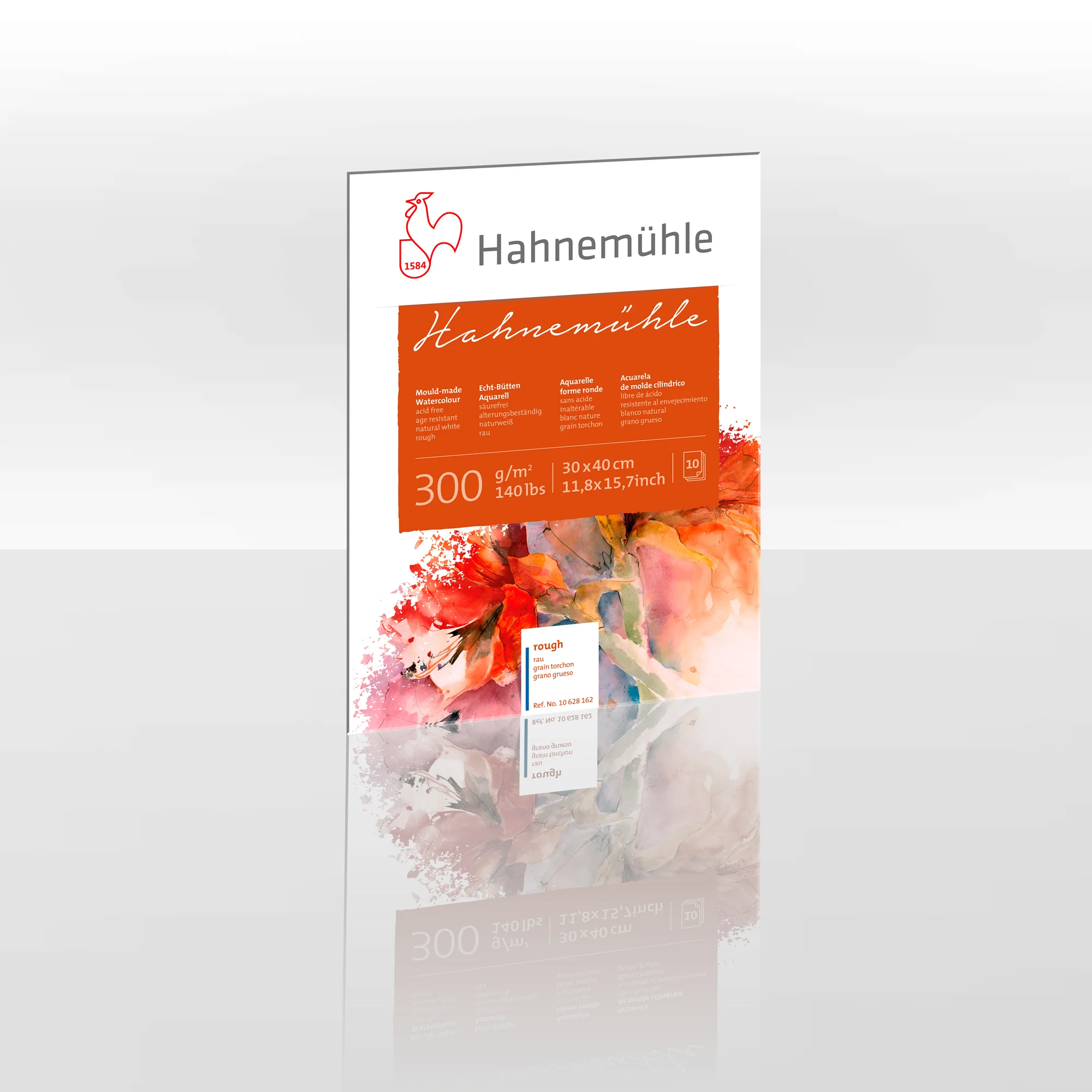 poster, art paper, orange label, floral artwork, packaging