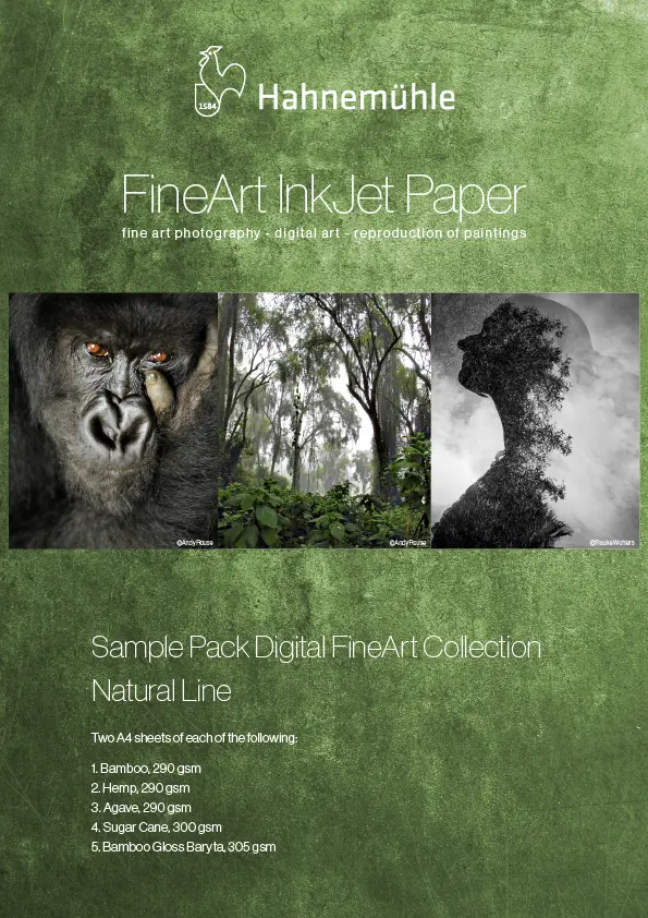art paper, FineArt, ink jet, natural line, green background