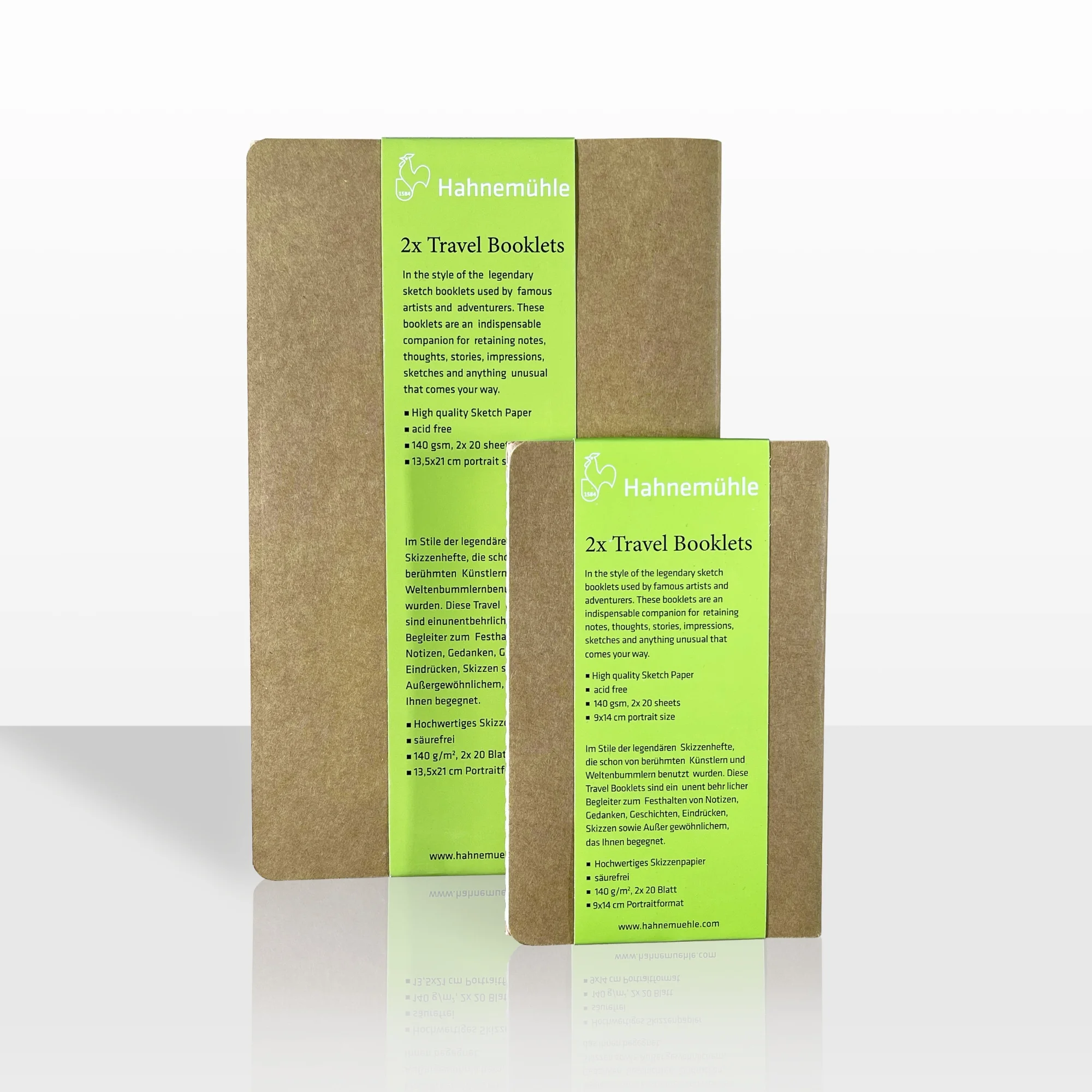 sketch paper, travel booklet, green label, two-pack, box set