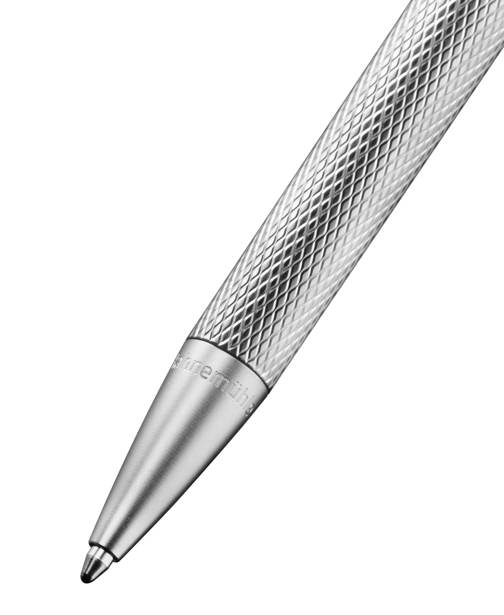 metal, pen, ballpoint, knurled, silver