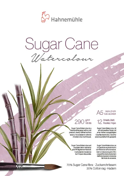 sugar cane, watercolor, art paper, bamboo brush, packaging
